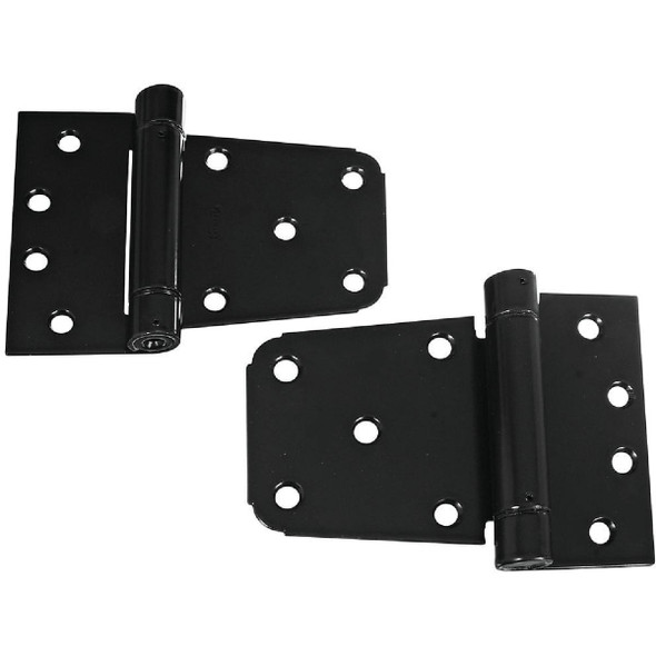 National Hardware 3-1/2 In. Black Heavy-Duty Gate Hinge Set (2 Count) N342-592