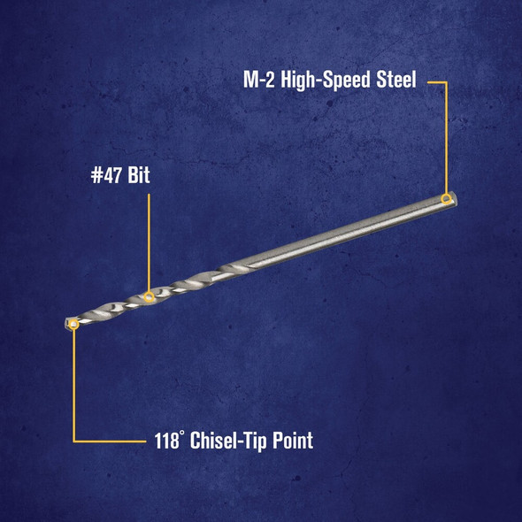 Irwin #47 Bright High Speed Steel Wire Gauge Drill Bit 81147 309099