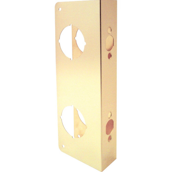 Defender Security 9 In. Brass High Security Door Reinforcer U 9560 214922