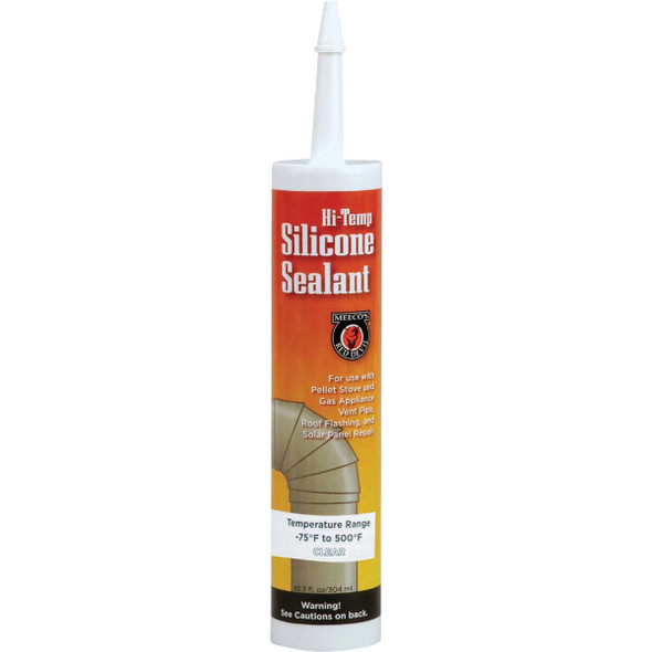 Meeco's Red Devil 10.3 Oz. Clear Silicone Hi-Temp Sealant 601C