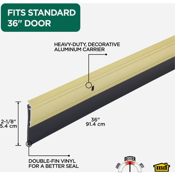 M-D Building Products 0.25 In. 36 In. Gold Door Sweep