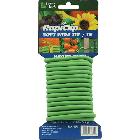 Rapiclip 16 Ft. Green Heavy-Duty Soft Wire Twist Ties 857