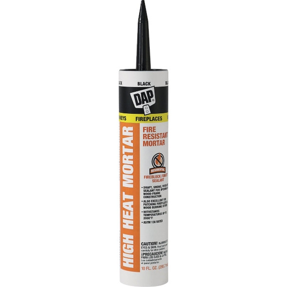 Dap 10.1 Oz. Black Fire Resistant Mortar Hi-Temp Sealant 7079818854