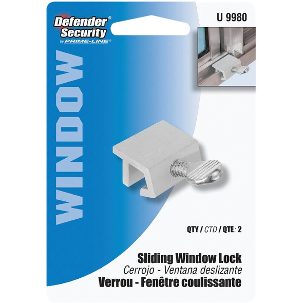 Defender Security Aluminum Heavy-Duty Sliding Window Lock (2 Count) U 9980 247197
