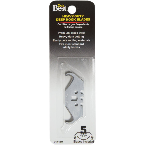 Do it Best 3-Notch Linoleum 2-Ended Deep Hook Blades (5-Count) LKB5-DIB