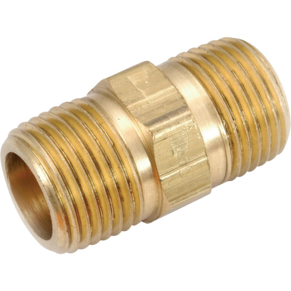 Anderson Metals 3/8 In. OD x 1.1 In. L Brass Nipple 756122-06
