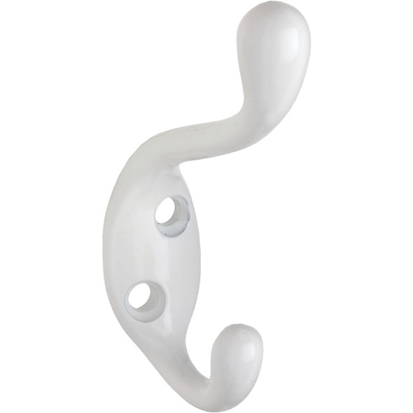 National Hardware Heavy-Duty White Wardrobe Hook N266-049 National Hardware Heavy-Duty White Wardrobe Hook N266-049