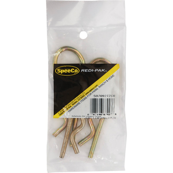Koch 3-16 In. x 3-4 In. Yellow Zinc Dichromate-Plated Hitch Pin Clip (5-Pack) 4022513 744644