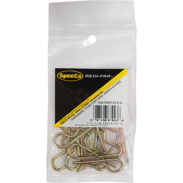 Koch 3-32 In. x 1-5-8 In. Yellow Zinc Dichromate-Plated Hitch Pin Clip (10-Pack) 4022213 744617