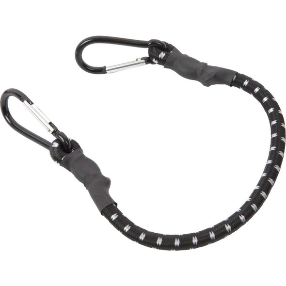 Erickson 1 In. x 24 In. Industrial Bungee Cord with Carabiner Hooks, Black 07038
