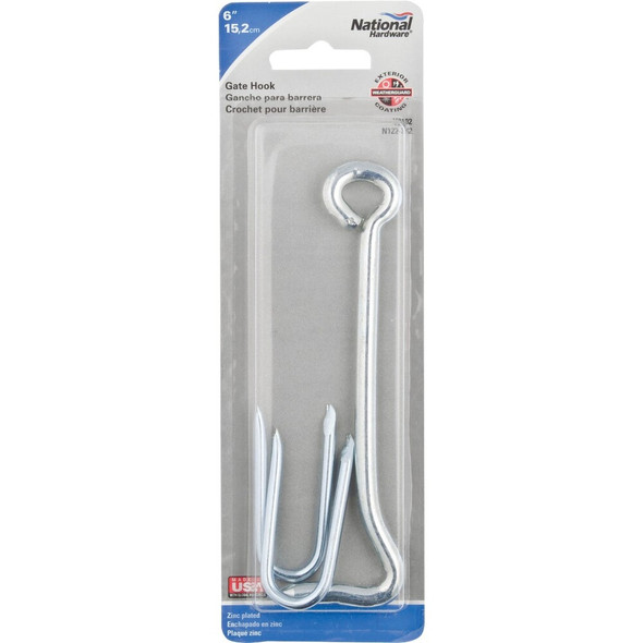 National Hardware 6 In. Heavy Gate Hook With Staple N122-242 222850