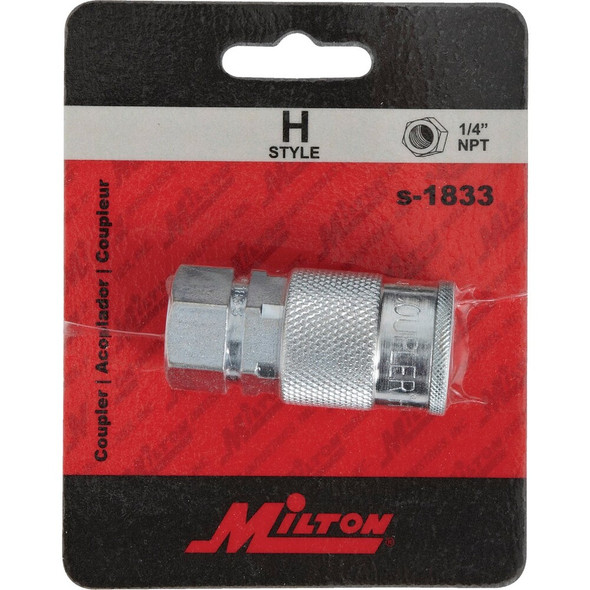 Milton 1-4 In. FPT H-Style Brass Coupler S-1833 583069