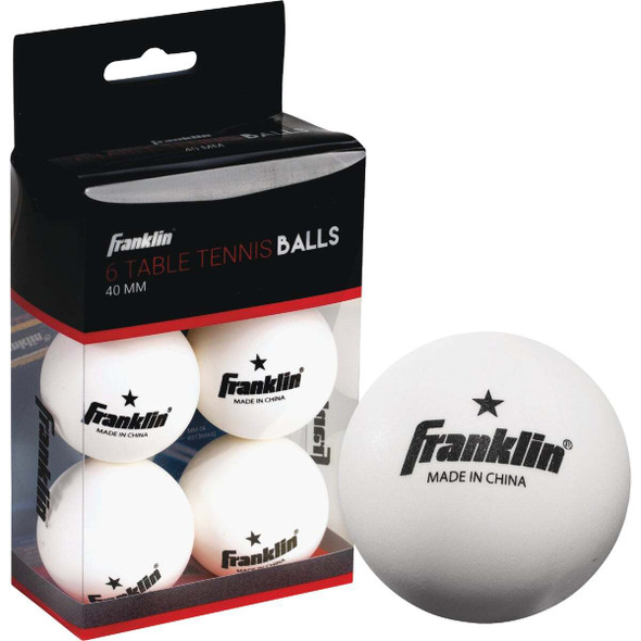 Franklin White Table Tennis Ball (6-Pack) 57113