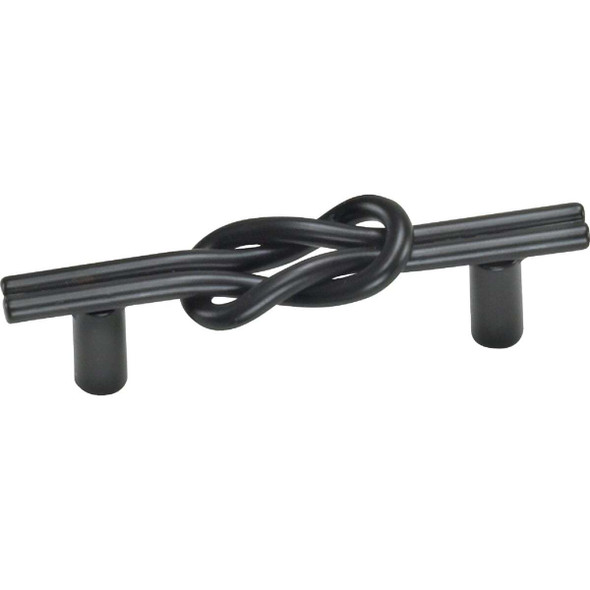Laurey Nantucket 3 In. Center-To-Center Matte Black Cabinet Drawer Pull 57520