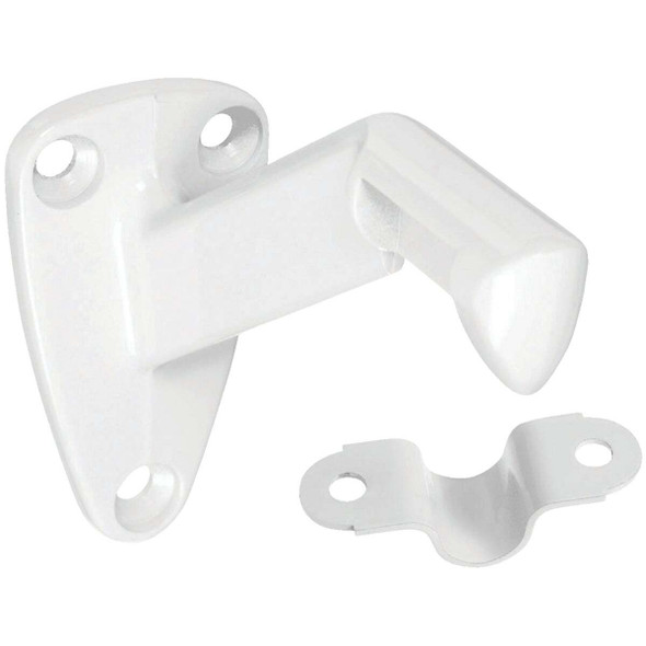 National Hardware White Zinc Die-Cast With Steel Strap Handrail Bracket N248-351