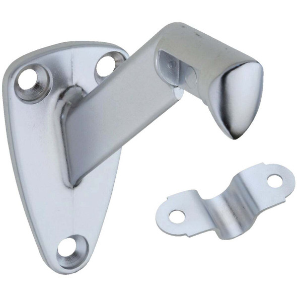 National Hardware Satin Chrome Zinc Die-Cast With Steel Strap Handrail Bracket