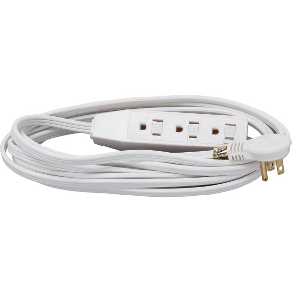 Do it Best 13 Ft. 16/3 Flat Plug White Extension Cord