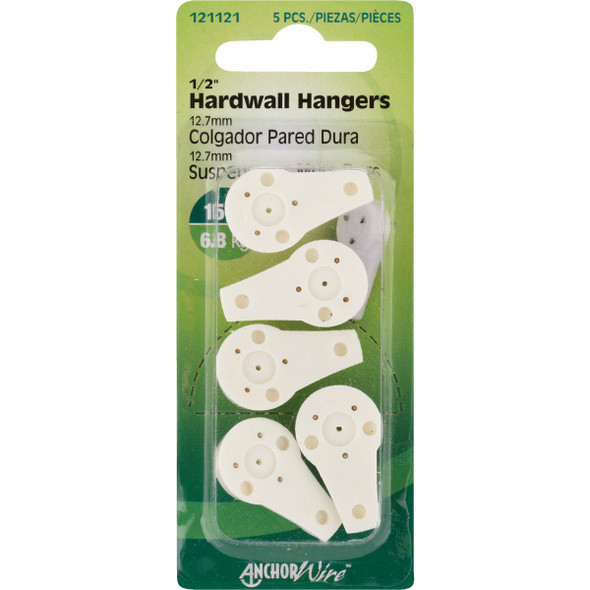 Hillman Anchor Wire 15 Lb. Capacity Hardwall Hanger (5 Count) 121121 Pack of 10