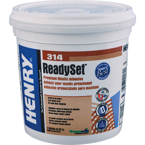 Henry ReadySet Multi-Purpose Ceramic Tile Adhesive, 1 Gal. 12256
