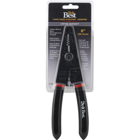 Do It Best 8 In. 10 AWG to 22 AWG Solid-Stranded Multi Cut & Wire Stripper 511976 511976