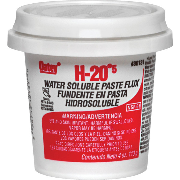 Oatey H-20 5 8 Oz. Water Soluble Flux, Paste 30132