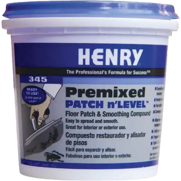 Henry 345 Premixed Patch n'LEVEL Floor Patch & Smoothing Compound, 1 Qt. 12063