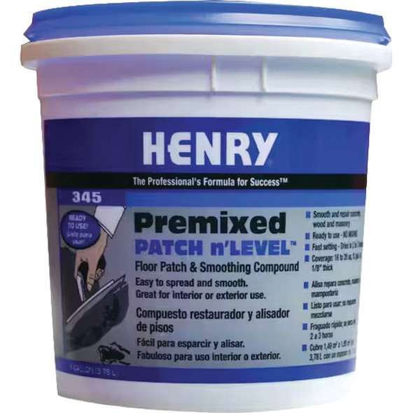 Henry 345 Premixed Patch n'LEVEL Floor Patch & Smoothing Compound, 1 Gal. 12064