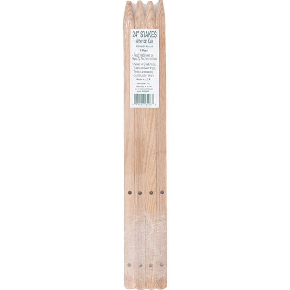 Madison Mill 24 In. Oak Wood Plant Stake (4-Pack) 401106 751430