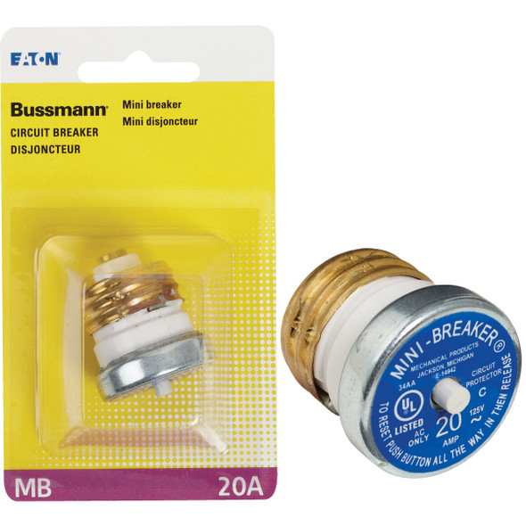 Bussmann 20A 125V Time-Delay Mini-Breaker BP/MB-20