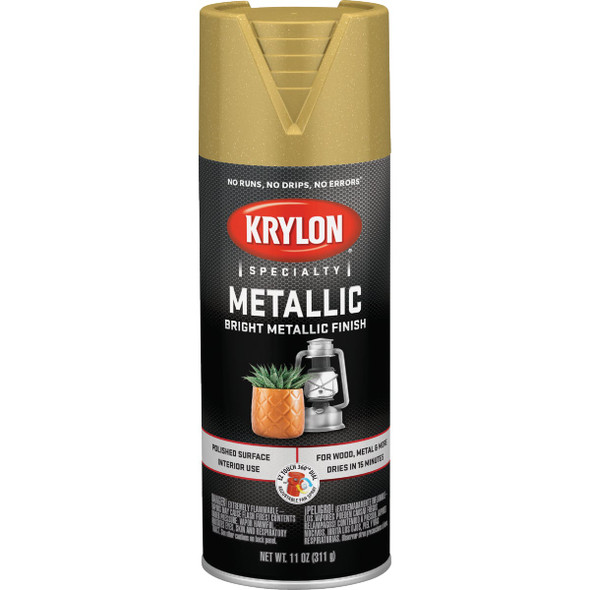 Krylon Metallic 12 Oz. Gloss Spray Paint, Bright Gold K01701A77