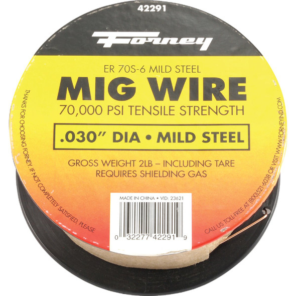 Forney ER70S-6 Mild Steel Mig Wire, 0.030 In., 2 Lb. 42291