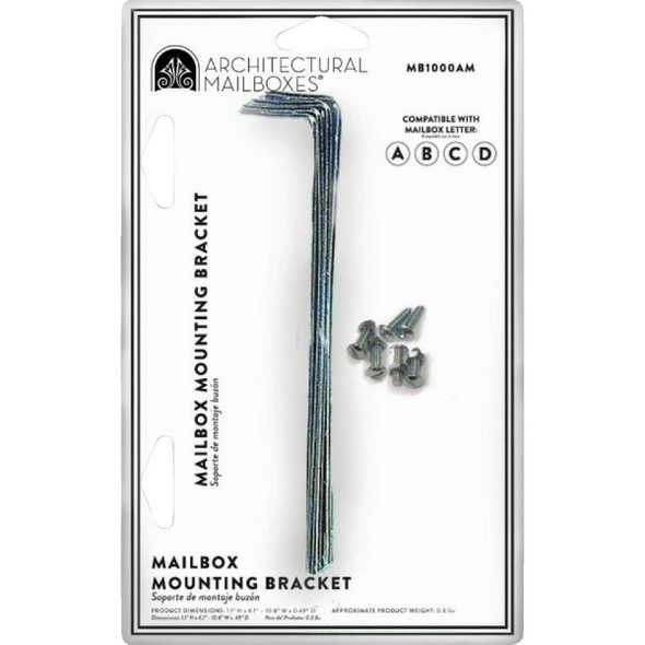 Architectural Mailboxes Adjustable Metal Mailbox Bracket (4-Piece) MB1000AM