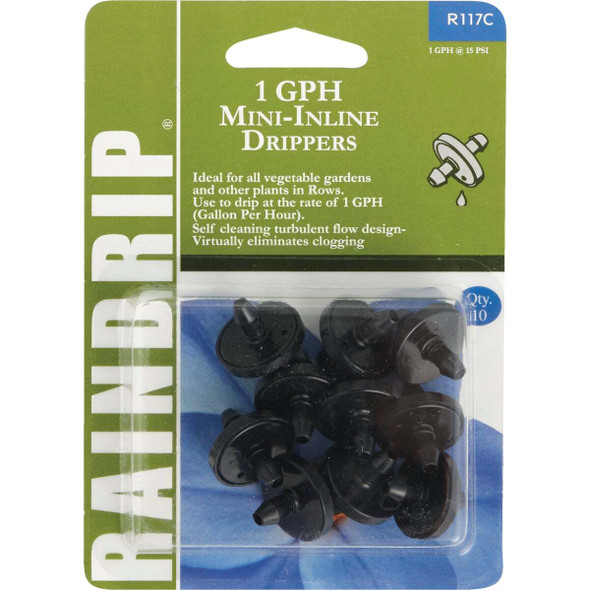 Raindrip 1 GPH Mini In-Line Dripper (10-Pack) R117CT