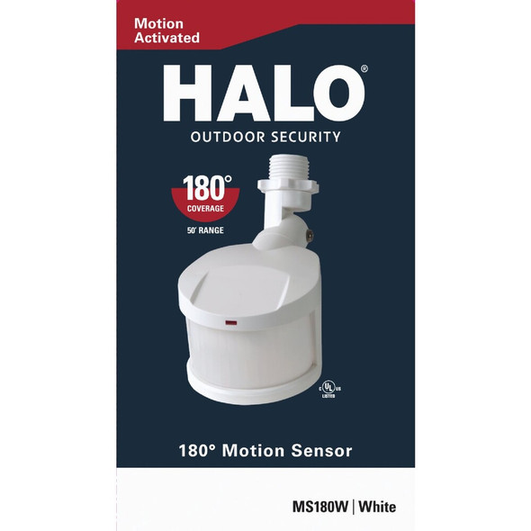 Halo 180 Deg. 70 Ft. Range White Incandescent Lamp Motion Sensor MS180W 500210