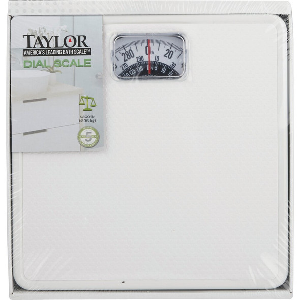 Taylor Analog 300 Lb. Bath Scale, White 20004014EXP 608854
