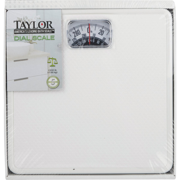 Taylor Analog 300 Lb. Bath Scale, White Taylor Analog 300 Lb. Bath Scale, White