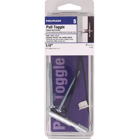 Hillman 1/4 In. Plastic Strap Toggle (2 Ct.) Hillman 1/4 In. Plastic Strap Toggle (2 Ct.)