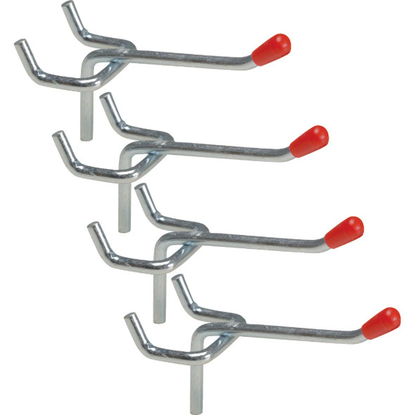 2 In. Light Duty Safety Tip Straight Pegboard Hook (4-Count) 216038