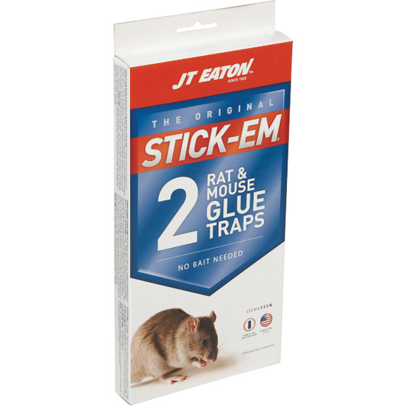 JT Eaton Stick-Em Glue Mouse & Rat Trap (2-Pack) 155N