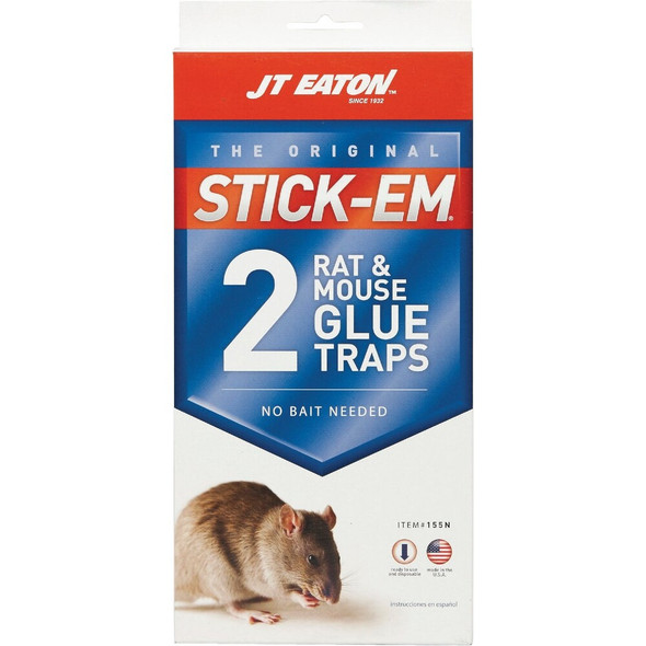 JT Eaton Stick-Em Glue Mouse & Rat Trap (2-Pack) 155N 734496