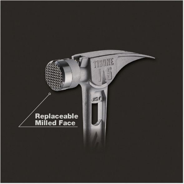 Stiletto TiBone 15 Oz. Milled-Face Framing Hammer with Curved Titanium Handle TIB15MC 345086