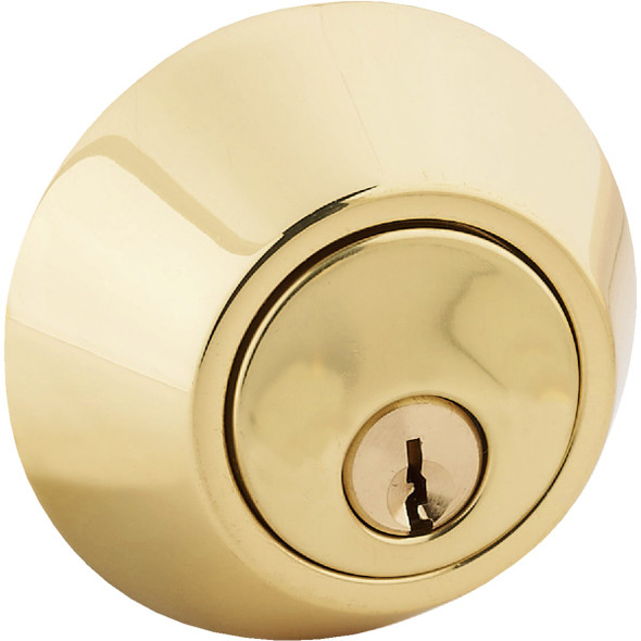 Steel Pro Polished Brass Double Cylinder Deadbolt DB972