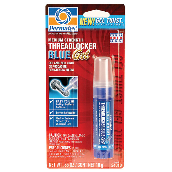 PERMATEX 0.35 Oz. Blue Medium Strength Gel Threadlocker 24010
