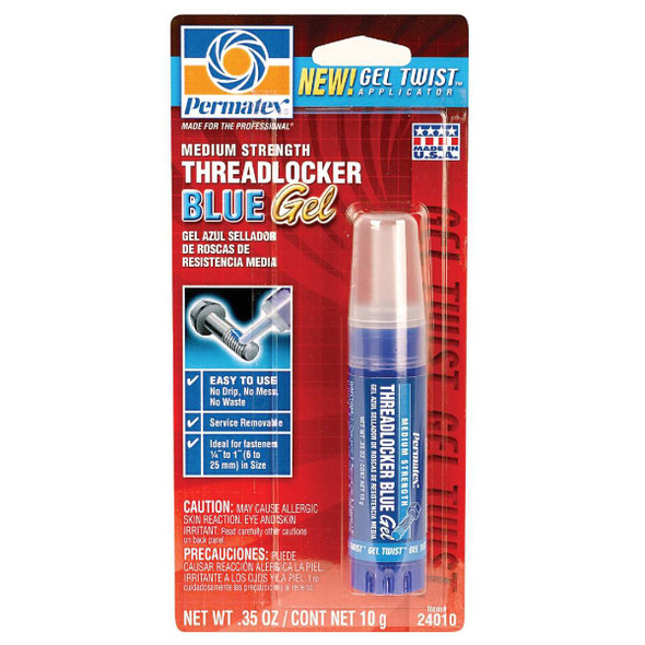 PERMATEX 0.35 Oz. Blue Medium Strength Gel Threadlocker 24010