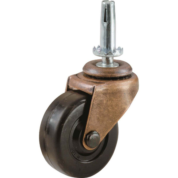 Do it 2 In. Medium-Duty Soft Rubber Swivel Stem Caster (2-Pack) 243620