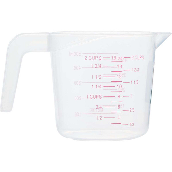 Smart Savers 2 Cup White Plastic Measuring Cup 820054 Pack of 12