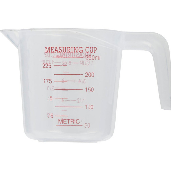 Smart Savers 1 Cup White Plastic Measuring Cup KT624(ST) Pack of 12 626341