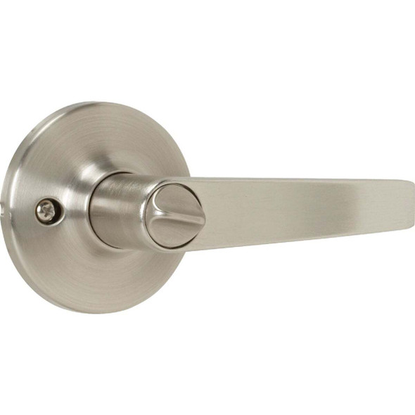 Steel Pro Brushed Nickel Straight Privacy Door Lever LHX201B