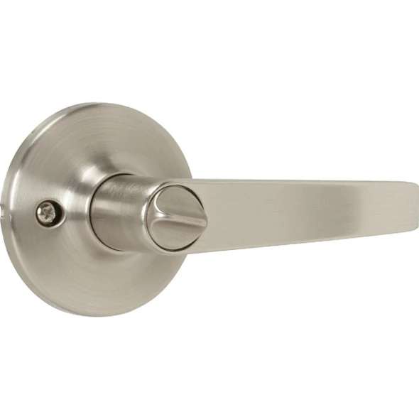 Steel Pro Brushed Nickel Straight Privacy Door Lever LHX201B