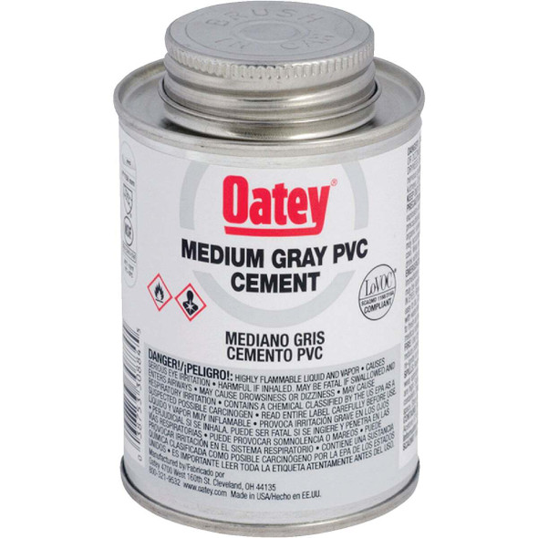 Oatey 4 Oz. 40 F to 90 F PVC Gray Cement 30883